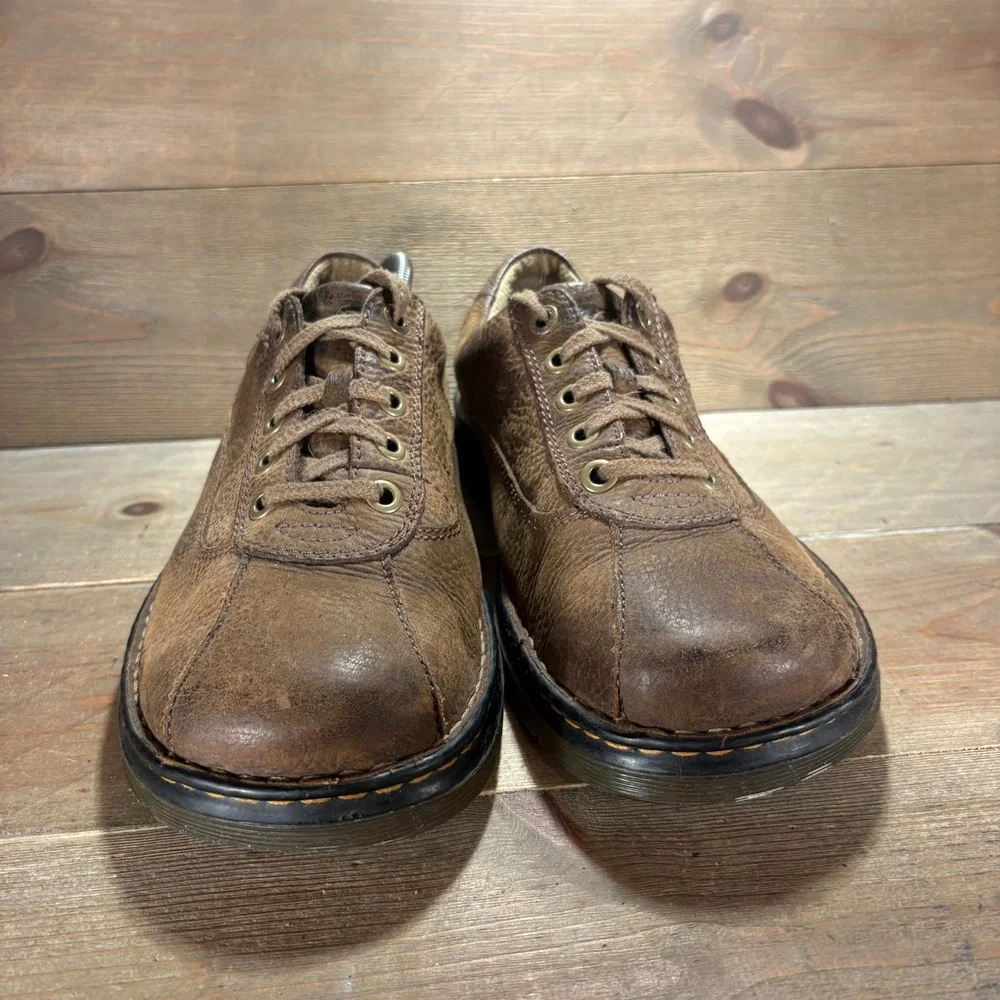 Dr Martens John Mens size 11 shoes Brown Leather Lace Up Casual Oxfords